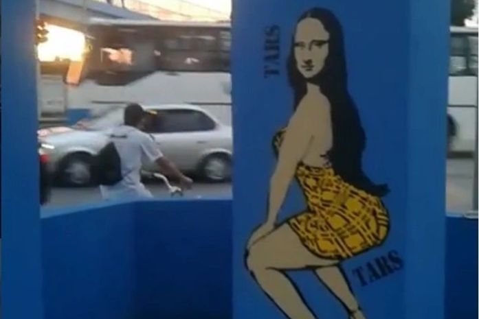 Artista criador da "Mona Lisa funkeira" é detido ao pintar obra em Maceió