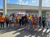 Ação alusiva à campanha Agosto Lilás foi organizada pelos residentes da Unidade.