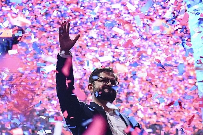 "Porque a força e o protagonismo feminino decidem uma eleição,  e muda o mundo"- reconheceu o novo presidente do Chile.