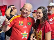 Teca Nelma participa de ato em defesa da democracia em Maceió no dia 8 de Janeiro