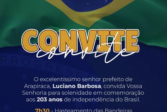 Prefeitura divulga programação do desfile cívico-militar de 7 de setembro