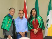 Gilvan Barros parabeniza Ismael Pereira pela sua posse na Acala como membro efetivo da instituição de cultura