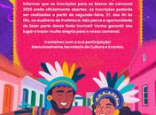 Prefeitura de Porto Calvo abre inscrições para blocos carnavalescos