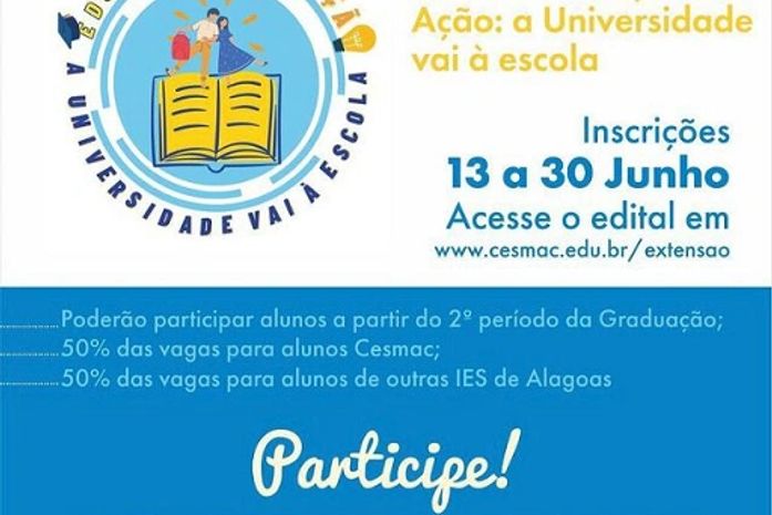 Terceira edição do Projeto de Extensão EDAC Cesmac está com inscrições abertas até 30 de junho