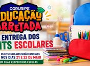 Educação divulga calendário de entrega dos kits escolares da rede municipal