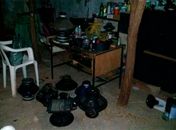 Equipamentos de som apreendidos durante a ação policial