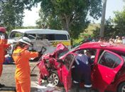 Colisão entre veículos foi frontal