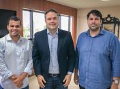 Deputado Gilvan, Renan Filho e David num recente encontro no Palácio