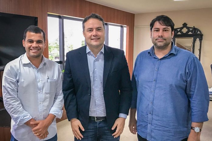 Deputado Gilvan, Renan Filho e David num recente encontro no Palácio