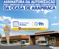Prefeito Luciano Barbosa e senador Renan Calheiros assinam abertura de licitação da Ceasa, em Arapiraca, nesta sexta (15)