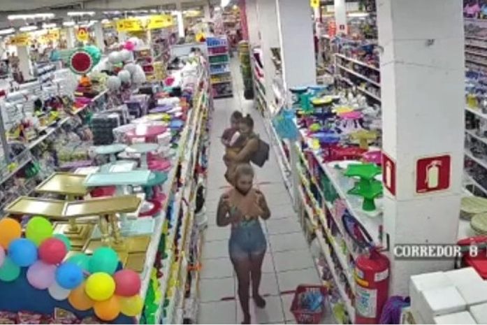 Mulheres usam criança para furtar loja de artigos para festas em Arapiraca