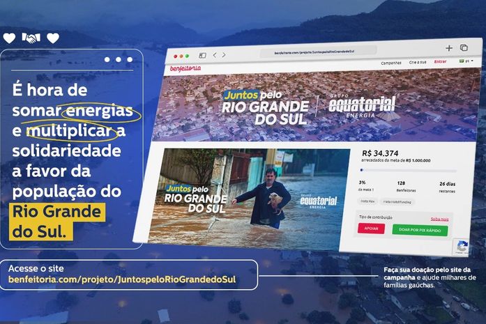 Grupo Equatorial Energia lança campanha em parceria com a CUFA para arrecadar 1 milhão de reais para o Rio Grande do Sul
