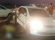 Quatro pessoas ficam feridas após acidente entre carro e moto na Av. Assis Chateaubriand