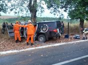 Viatura do Pelopes colidiu com árvore na BR-316