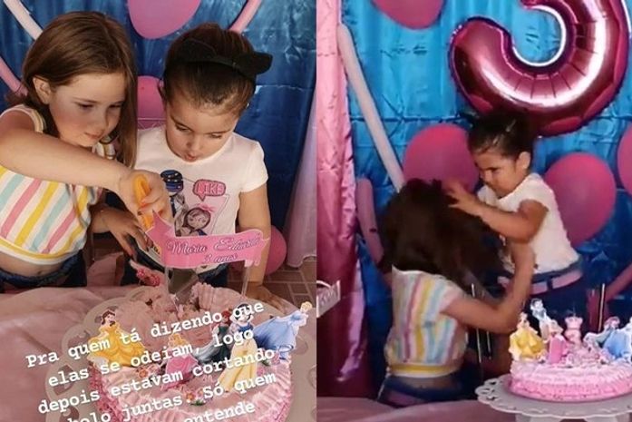 Madrinha de Maria Eduarda explica a história por trás do vídeo: "Se dão bem"