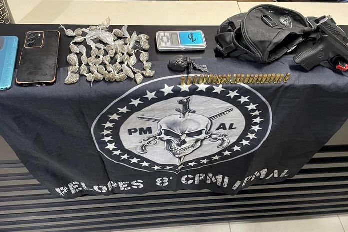 Integrante da Comando Vermelho é preso com armas e drogas no Litoral Norte de Alagoas