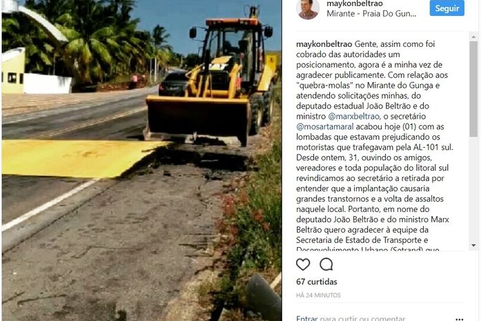 Maykon Beltrão agradeceu ao secretário de Estado de Transporte e Desenvolvimento Urbano (Setrand), Mosart Amaral, por atender às reivindicações
