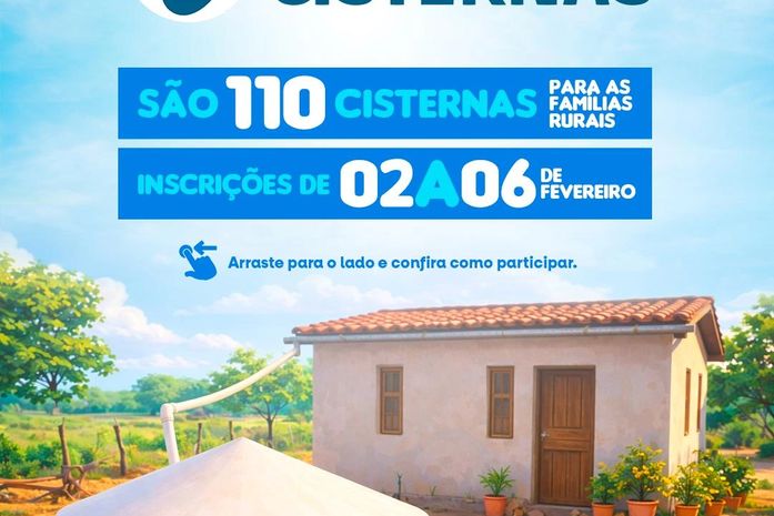 Prefeitura de Delmiro Gouveia anuncia abertura de inscrições para a instalação de mais de 110 cisternas
