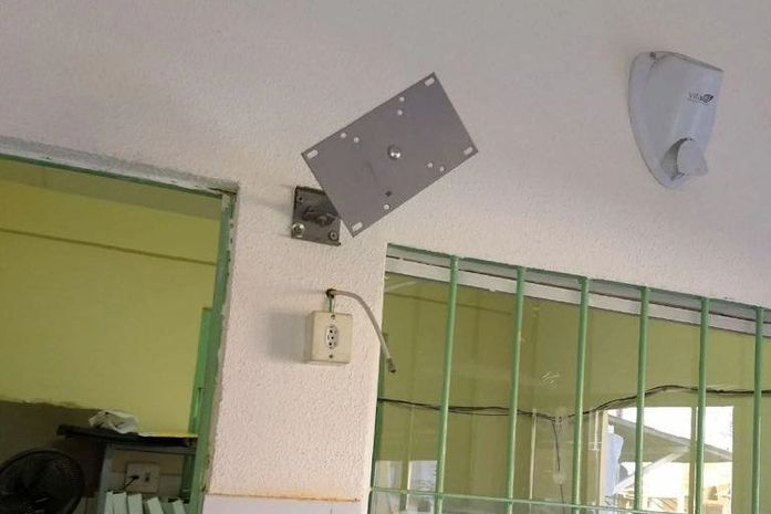 Televisão foi levada pelos bandidos