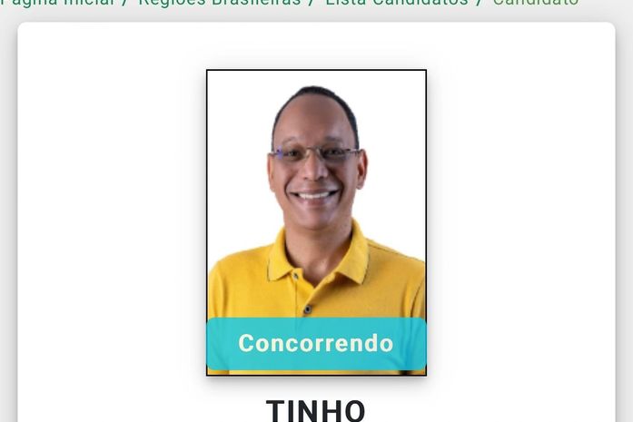 Candidatura de Tinho é uma das primeiras registradas no TSE para vereador de São Miguel dos Campos