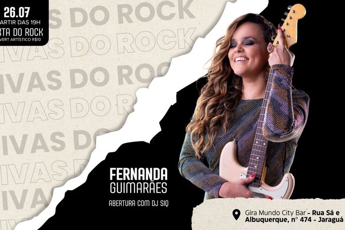 Fernanda Guimarães se apresenta no Jaraguá em celebração ao mês do rock
