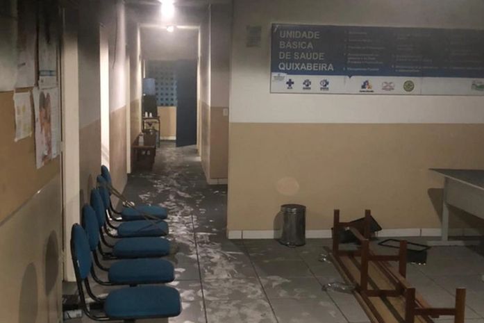 Incêndio na unidade de saúde foi registrado nesse sábado (17).