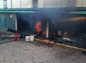 Incêndio aconteceu em lojas de galeria anexa à pousada.