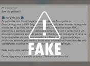 É falso que Pam Salgadinho faz exames sem liberação do CORA em pessoas com Covid-19