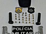 Ação da PM e PRF resulta na apreensão de armas de fogo