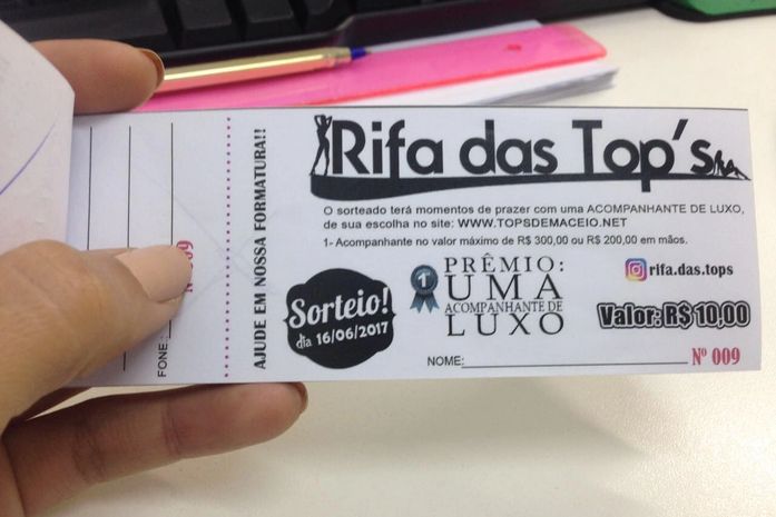 Venda de rifa com acompanhante de luxo vira polêmica e MP investiga caso