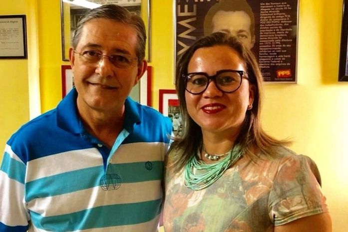 Régis Cavalcante e capitã Noemi Firmo