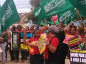 Categoria protestou dentro do Cepa na manhã desta quarta-feira (08)