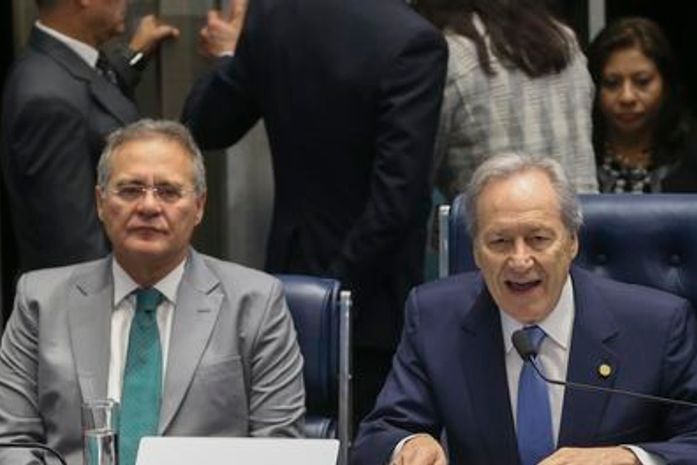 Renan Calheiros e Ricardo Lewandowski