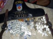 Material apreendido com jovem pela Força Tática do 1º BPM, em Maceió