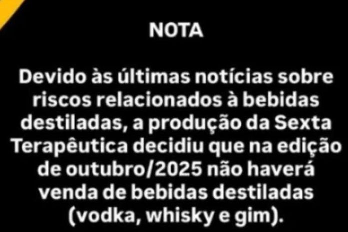 Evento em Maceió suspende venda de destilados após alerta de risco de intoxicação por metanol