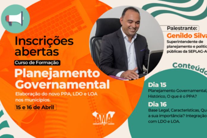 AMA abre inscrições para curso sobre Planejamento Governamental nos municípios