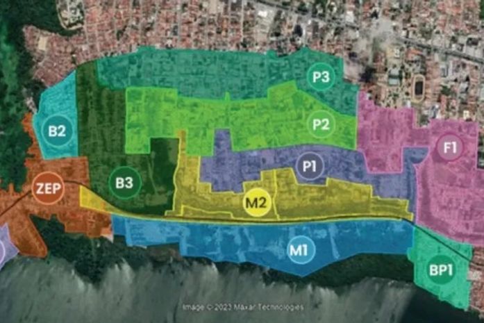 Áreas afetadas pela atividade de mineração da Braskem