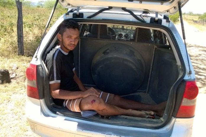 Marcelo Nunes foi preso com moto roubada (Foto: Alagoas na Net)