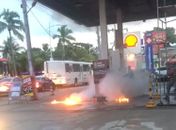 Princípio de incêndio em posto na Ponta Verde