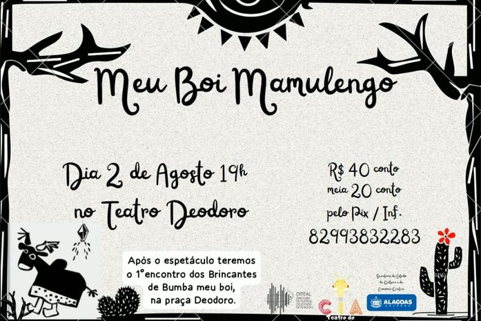 Teatro Deodoro é o Maior Barato apresenta o espetáculo infantil “Meu Boi Mamulengo"
