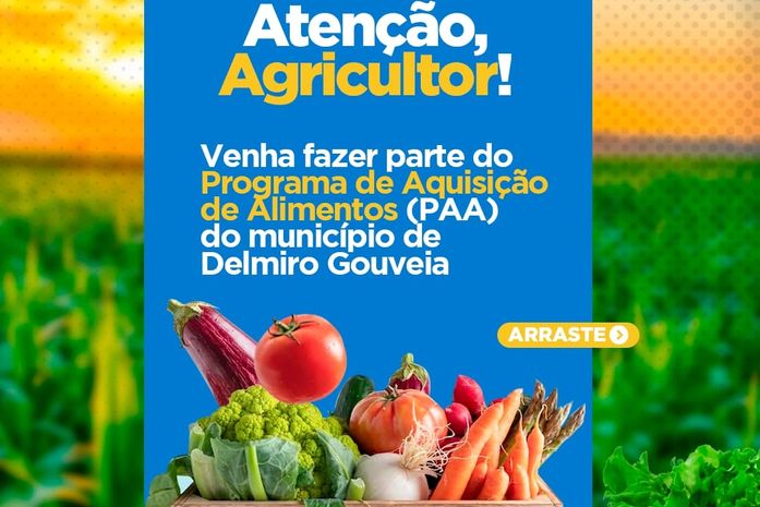 Prefeitura de Delmiro Gouveia inicia inscrições para o programa alimenta Brasil