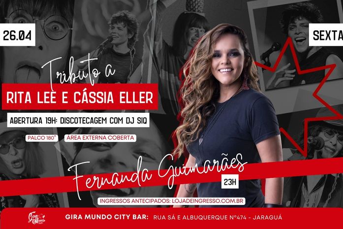 Fernanda Guimarães realiza tributo em homenagem a Rita Lee e Cássia Eller no Jaraguá