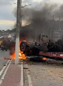 Acidente na Avenida Rota do Mar