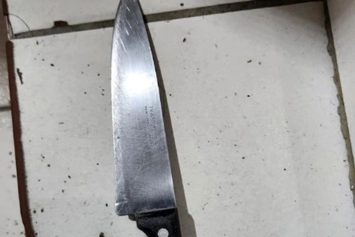 Faca foi apreendida
