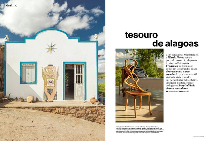 Reportagem publicada na Revista Vogue mostra as diversas tipologias do trabalho artesanal produzido no povoado Ilha do Ferro