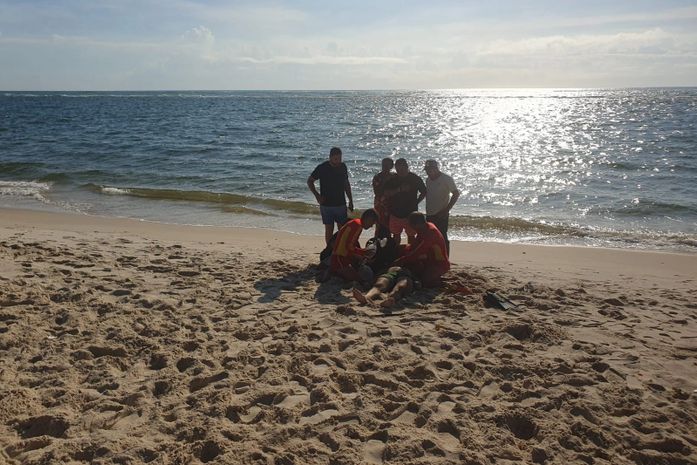 Bombeiros na Praia do Saco