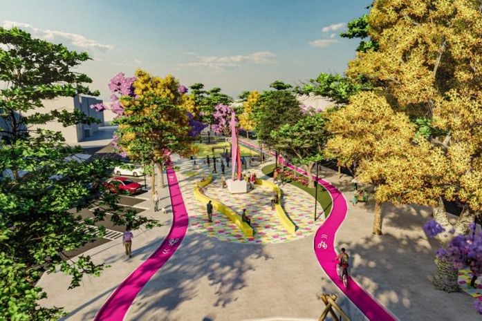 Imagem do projeto do Parque da Mulher, na Jatiúca.