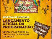 Prefeito convoca imprensa para anunciar “São João 2019” de Palmeira