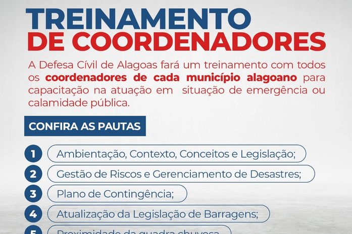 AMA e Defesa Civil treinam coordenadores municipais para situações de emergência