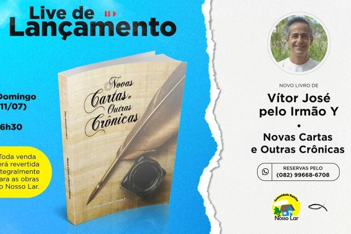 Comunidade Espírita Nosso Lar lança livro no próximo dia 11 de julho